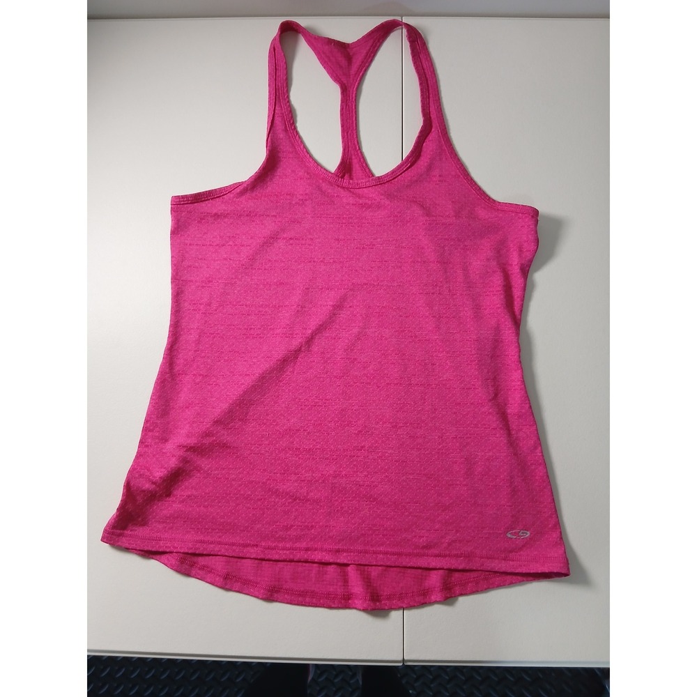 Champion C9 Womens Pink Racerback Athletic Tank Top Heathered Gym Shirt